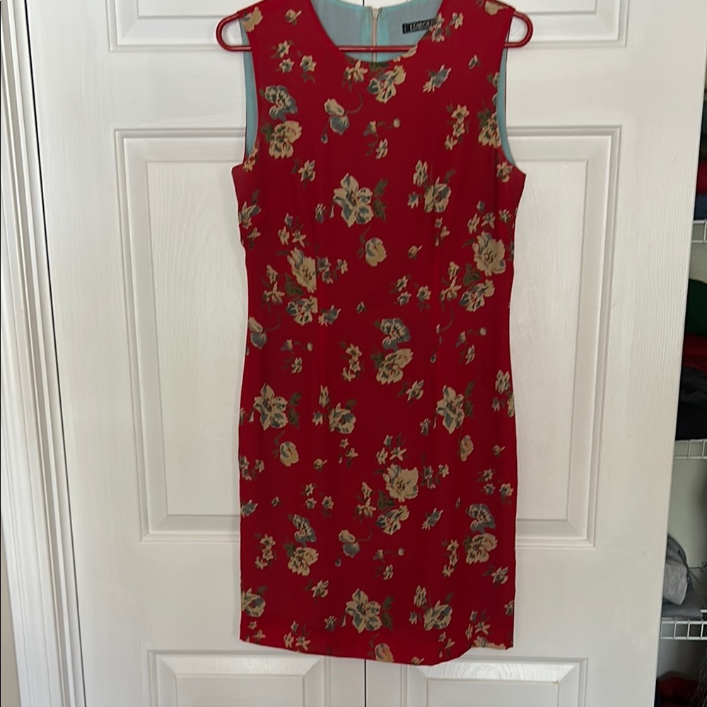 Floral Red Dress